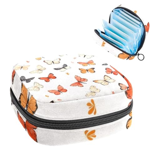 Anna Cowper Perioden-Tasche, Damenbinden-Aufbewahrungstasche, Menstruationspolster, Reißverschluss, tragbar, Damenpflege, Tamponbeutel für Damen, Mädchen, den täglichen Gebrauch, Outdoor-Reisen von Anna Cowper
