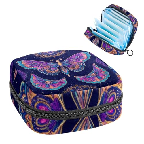 Anna Cowper Perioden-Tasche, Damenbinden-Aufbewahrungstasche, Menstruationspolster, Reißverschluss, tragbar, Damenpflege, Tamponbeutel für Damen, Mädchen, den täglichen Gebrauch, Outdoor-Reisen von Anna Cowper