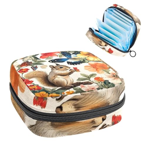 Anna Cowper Perioden-Tasche, Damenbinden-Aufbewahrungstasche, Menstruationspolster, Reißverschluss, tragbar, Damenpflege, Tamponbeutel für Damen, Mädchen, den täglichen Gebrauch, Outdoor-Reisen von Anna Cowper