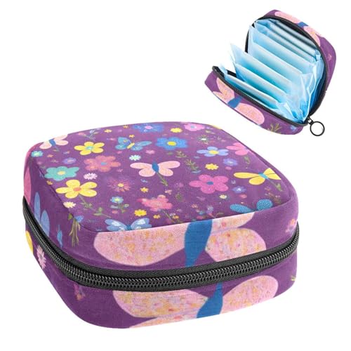 Anna Cowper Perioden-Tasche, Damenbinden-Aufbewahrungstasche, Menstruationspolster, Reißverschluss, tragbar, Damenpflege, Tamponbeutel für Damen, Mädchen, den täglichen Gebrauch, Outdoor-Reisen von Anna Cowper