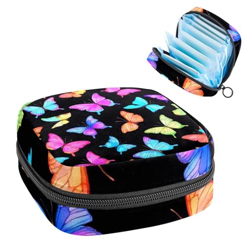 Anna Cowper Perioden-Tasche, Damenbinden-Aufbewahrungstasche, Menstruationspolster, Reißverschluss, tragbar, Damenpflege, Tamponbeutel für Damen, Mädchen, den täglichen Gebrauch, Outdoor-Reisen von Anna Cowper