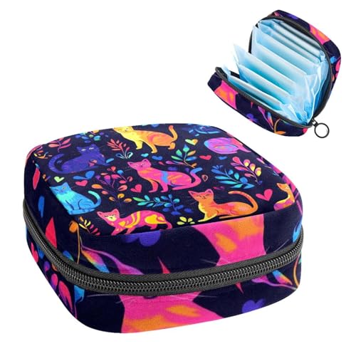 Anna Cowper Perioden-Tasche, Damenbinden-Aufbewahrungstasche, Menstruationspolster, Reißverschluss, tragbar, Damenpflege, Tamponbeutel für Damen, Mädchen, den täglichen Gebrauch, Outdoor-Reisen von Anna Cowper