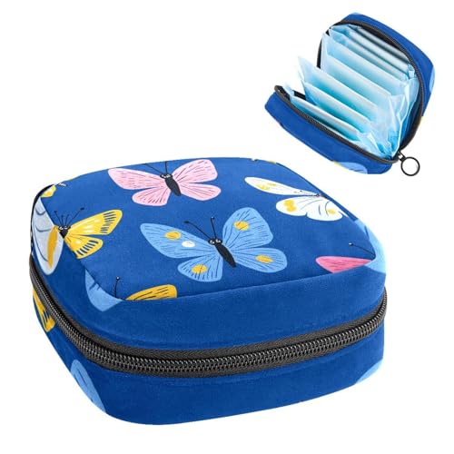 Anna Cowper Perioden-Tasche, Damenbinden-Aufbewahrungstasche, Menstruationspolster, Reißverschluss, tragbar, Damenpflege, Tamponbeutel für Damen, Mädchen, den täglichen Gebrauch, Outdoor-Reisen von Anna Cowper