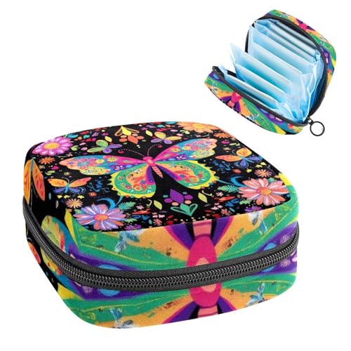 Anna Cowper Perioden-Tasche, Damenbinden-Aufbewahrungstasche, Menstruationspolster, Reißverschluss, tragbar, Damenpflege, Tamponbeutel für Damen, Mädchen, den täglichen Gebrauch, Outdoor-Reisen von Anna Cowper