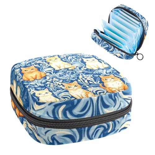 Anna Cowper Perioden-Tasche, Damenbinden-Aufbewahrungstasche, Menstruationspolster, Reißverschluss, tragbar, Damenpflege, Tamponbeutel für Damen, Mädchen, den täglichen Gebrauch, Outdoor-Reisen von Anna Cowper