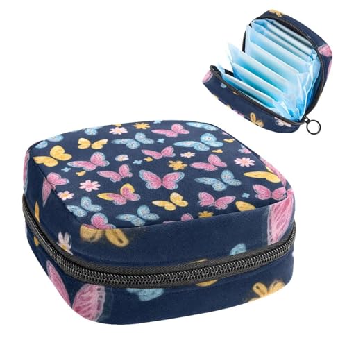 Anna Cowper Perioden-Tasche, Damenbinden-Aufbewahrungstasche, Menstruationspolster, Reißverschluss, tragbar, Damenpflege, Tamponbeutel für Damen, Mädchen, den täglichen Gebrauch, Outdoor-Reisen von Anna Cowper
