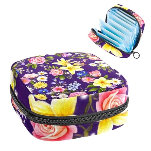 Anna Cowper Perioden-Tasche, Damenbinden-Aufbewahrungstasche, Menstruationspolster, Reißverschluss, tragbar, Damenpflege, Tamponbeutel für Damen, Mädchen, den täglichen Gebrauch, Outdoor-Reisen von Anna Cowper