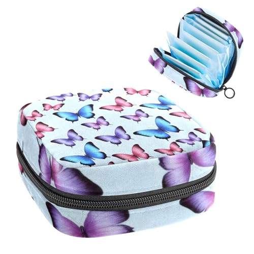 Anna Cowper Perioden-Tasche, Damenbinden-Aufbewahrungstasche, Menstruationspolster, Reißverschluss, tragbar, Damenpflege, Tamponbeutel für Damen, Mädchen, den täglichen Gebrauch, Outdoor-Reisen von Anna Cowper