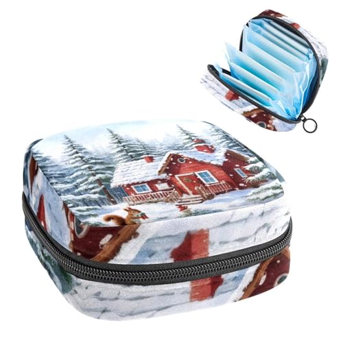 Anna Cowper Perioden-Tasche, Damenbinden-Aufbewahrungstasche, Menstruationspolster, Reißverschluss, tragbar, Damenpflege, Tamponbeutel für Damen und Mädchen, den täglichen Gebrauch, Outdoor-Reisen von Anna Cowper