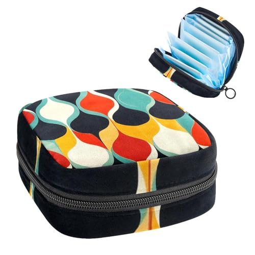 Anna Cowper Perioden-Tasche, Damenbinden-Aufbewahrungstasche, Menstruationspolster, Reißverschluss, tragbar, Damenpflege, Tamponbeutel für Damen und Mädchen, für den täglichen Gebrauch, Outdoor-Reisen von Anna Cowper
