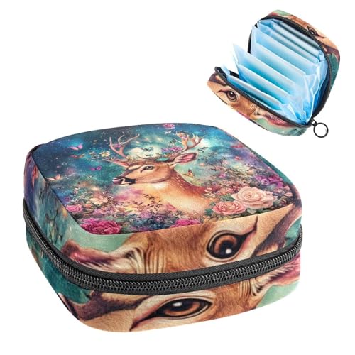 Anna Cowper Perioden-Tasche, Damenbinden-Aufbewahrungstasche, Menstruationspolster, Reißverschluss, tragbar, Damenpflege, Tamponbeutel für Damen und Mädchen, für den täglichen Gebrauch, Outdoor-Reisen von Anna Cowper