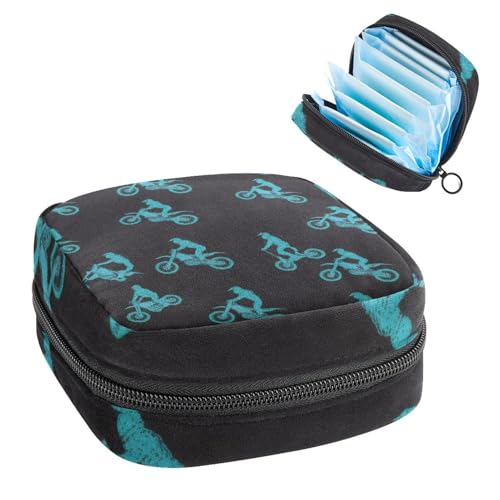 Anna Cowper Perioden-Tasche, Damenbinden-Aufbewahrungstasche, Menstruationspolster, Reißverschluss, tragbar, Damenpflege, Tamponbeutel für Frauen und Mädchen, den täglichen Gebrauch, Outdoor, Reisen von Anna Cowper