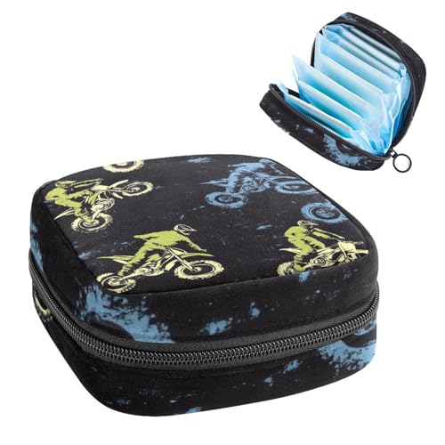 Anna Cowper Perioden-Tasche, Damenbinden-Aufbewahrungstasche, Menstruationspolster, Reißverschluss, tragbar, Damenpflege, Tamponbeutel für Frauen und Mädchen, den täglichen Gebrauch, Outdoor, Reisen von Anna Cowper