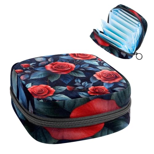 Anna Cowper Perioden-Tasche, Damenbinden-Aufbewahrungstasche, Menstruationspolster, Reißverschluss, tragbar, Damenpflege, Tamponbeutel für Frauen und Mädchen, den täglichen Gebrauch, Outdoor-Reisen von Anna Cowper
