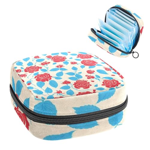 Anna Cowper Perioden-Tasche, Damenbinden-Aufbewahrungstasche, Menstruationspolster, Reißverschluss, tragbar, Damenpflege, Tamponbeutel für Frauen und Mädchen, den täglichen Gebrauch, Outdoor-Reisen von Anna Cowper
