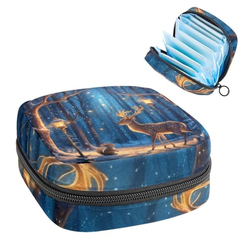 Anna Cowper Perioden-Tasche, Damenbinden-Aufbewahrungstasche, Menstruationspolster, Reißverschluss, tragbar, Damenpflege, Tamponbeutel für Frauen und Mädchen, den täglichen Gebrauch, Outdoor-Reisen von Anna Cowper