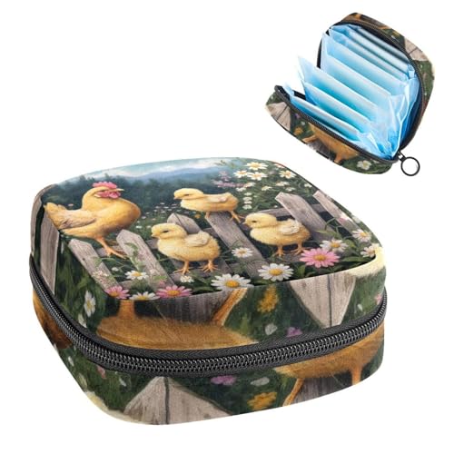 Anna Cowper Perioden-Tasche, Damenbinden-Aufbewahrungstasche, Menstruationspolster, Reißverschluss, tragbar, Damenpflege, Tamponbeutel für Frauen und Mädchen, den täglichen Gebrauch, Outdoor-Reisen von Anna Cowper