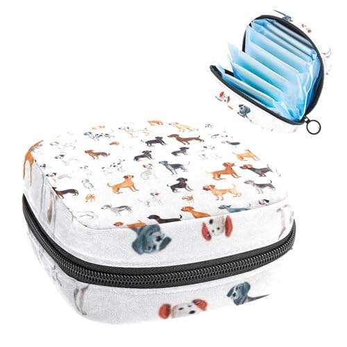 Anna Cowper Perioden-Tasche, Damenbinden-Aufbewahrungstasche, Menstruationspolster, Reißverschluss, tragbar, Damenpflege, Tamponbeutel für Frauen und Mädchen, den täglichen Gebrauch, Outdoor-Reisen von Anna Cowper