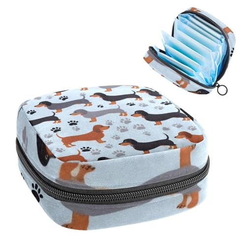 Anna Cowper Perioden-Tasche, Damenbinden-Aufbewahrungstasche, Menstruationspolster, Reißverschluss, tragbar, Damenpflege, Tamponbeutel für Frauen und Mädchen, den täglichen Gebrauch, Outdoor-Reisen von Anna Cowper
