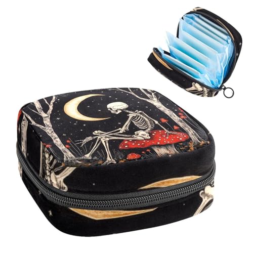 Anna Cowper Perioden-Tasche, Damenbinden-Aufbewahrungstasche, Menstruationspolster, Reißverschluss, tragbar, Damenpflege, Tamponbeutel für Frauen und Mädchen, den täglichen Gebrauch, Outdoor-Reisen von Anna Cowper