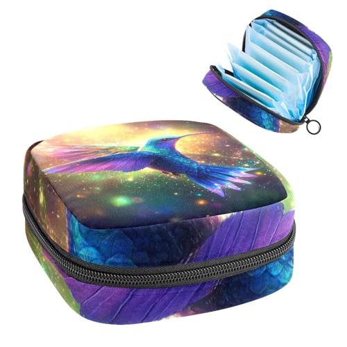 Anna Cowper Perioden-Tasche, Damenbinden-Aufbewahrungstasche, Menstruationspolster, Reißverschluss, tragbar, für Damen, Mädchen, täglicher Gebrauch, Outdoor, Reisen, Kolibri von Anna Cowper