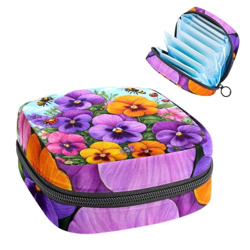 Anna Cowper Perioden-Tasche, Damenbinden-Aufbewahrungstasche, Menstruationspolster, Reißverschluss, tragbarer Tamponhalter, Tamponbeutel für Damen und Mädchen, den täglichen Gebrauch, Outdoor-Reisen von Anna Cowper