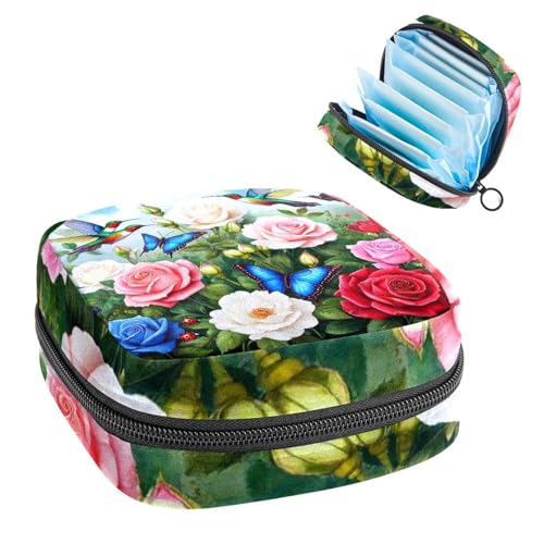 Anna Cowper Perioden-Tasche, Damenbinden-Aufbewahrungstasche, Menstruationspolster, Reißverschluss, tragbarer Tamponhalter, Tamponbeutel für Damen und Mädchen, den täglichen Gebrauch, Outdoor-Reisen von Anna Cowper