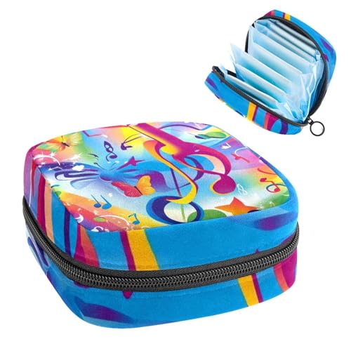 Anna Cowper Periodenbeutel Damenbinden Aufbewahrungstasche Menstruationspad Reißverschluss Tasche Tragbare Damenpflege Tamponbeutel für Frauen Mädchen Alltag Outdoor Reisen Musiknoten Regenbogen Anna Cowper Periodenbeutel Damenbinden Aufbewahrungstasche Menstruationspad Reißverschluss Tasche Tragbare Damenpflege Tamponbeutel für Frauen Mädchen Alltag Outdoor Reisen Musiknoten Regenbogen von Anna Cowper