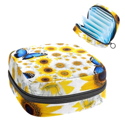 Anna Cowper Periodenbeutel für Damenbinden, Aufbewahrungstasche, Menstruationspolster, Reißverschluss, tragbar, für Damen, Mädchen, für den täglichen Gebrauch, Outdoor-Reisen von Anna Cowper