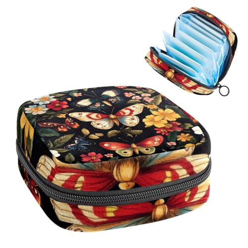 Anna Cowper Periodenbeutel für Damenbinden, Aufbewahrungstasche, Menstruationspolster, Reißverschluss, tragbar, für Damen, Mädchen, für den täglichen Gebrauch, Outdoor-Reisen von Anna Cowper