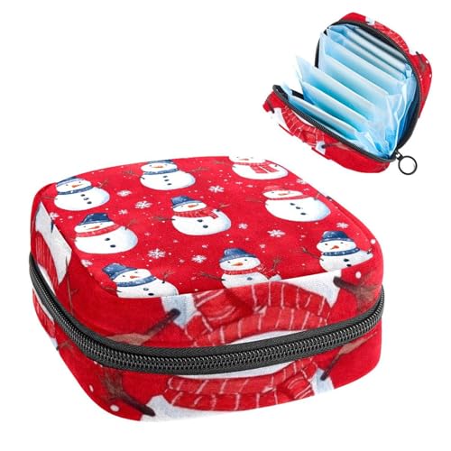 Perioden-Tasche, Damenbinden-Aufbewahrungstasche, Menstruationspolster, Reißverschluss, tragbar, Damenpflege, Tamponbeutel für Damen, Mädchen, den täglichen Gebrauch, Outdoor-Reisen, Weihnachten von Anna Cowper