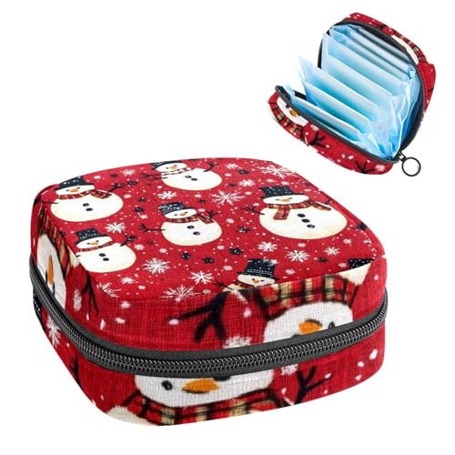 Perioden-Tasche, Damenbinden-Aufbewahrungstasche, Menstruationspolster, Reißverschluss, tragbar, Damenpflege, Tamponbeutel für Damen, Mädchen, den täglichen Gebrauch, Outdoor-Reisen, Weihnachten von Anna Cowper