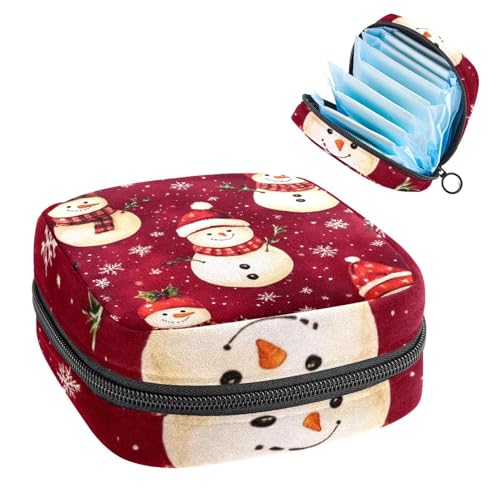 Periodenbeutel für Damenbinden, Aufbewahrungstasche, Menstruationspolster, Reißverschluss, tragbar, Damenpflege, Tamponbeutel für Damen, Mädchen, den täglichen Gebrauch, Outdoor-Reisen, Weihnachten von Anna Cowper