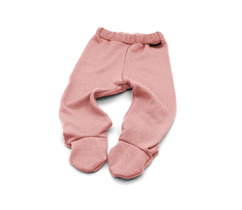 Anna Karinna Kids Baby Hose mit Fuß Strampelhose Schlupfhose Merino Wolle für Winter Jungen & Mädchen Größe 68, Pink von Anna Karinna Kids