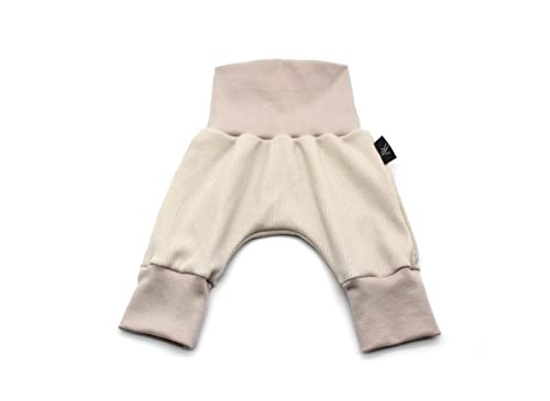 Anna Karinna Kids Baby Pants Rib Cotton, Baggy Baby Pants, Jogger Pants Baby, Pumphose Baby Girl and Boy, Spring-Summer Baby Baggy Pants (as3, Numeric, Numeric_62, Beige) von Anna Karinna Kids