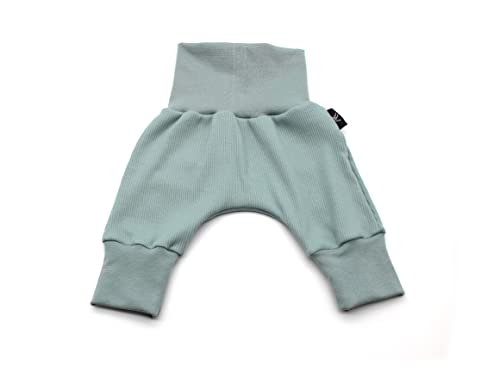 Anna Karinna Kids Baby Pants Rib Cotton, Baggy Baby Pants, Jogger Pants Baby, Pumphose Baby Girl and Boy, Spring-Summer Baby Baggy Pants (as3, Numeric, Numeric_80, Sea Green) von Anna Karinna Kids