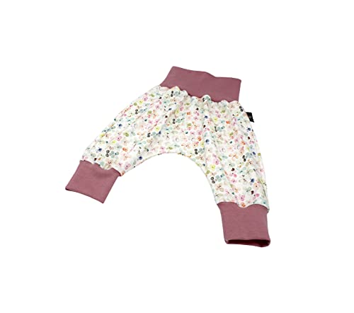 Anna Karinna Kids Baby Pumphose Mädchen - Kinderhose mit Blumenpattern Baumwolle Jersey Kinder Trousers, 56 Multicolor Flowers von Anna Karinna Kids