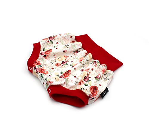 Anna Karinna Kids Baby Sommer Short, Handmade Baby Diaper Cover, Baby Summer Shorts, Baby Bloomers, Rose Flowers, 80 von Anna Karinna Kids