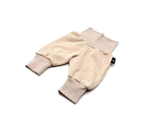 Anna Karinna Kids Handmade Knitted Cotton Baggy Pants, 100% Cotton Baby Pants, Pumphose Baby, Baby Girl Pants, Baby Boy Pants (Beige, 56 (Newborn)) von Anna Karinna Kids