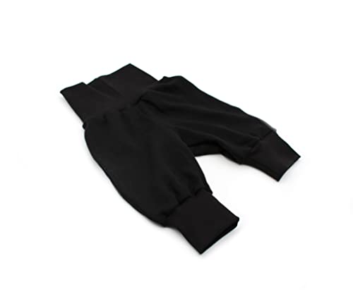 Anna Karinna Kids Handmade Knitted Cotton Baggy Pants, 100% Cotton Baby Pants, Pumphose Baby, Baby Girl Pants, Baby Boy Pants (Black, 86 (12-18 Months)) von Anna Karinna Kids