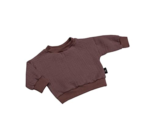 Anna Karinna Kids Musselin Langarmshirt Baby Langarm Pullover Kinder Babykleidung Mädchen und Jungen Bio Baumwolle Größe 68 Old Mauve von Anna Karinna Kids