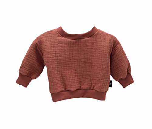 Anna Karinna Kids Musselin Langarmshirt Baby Langarm Pullover Kinder Babykleidung Mädchen und Jungen Bio Baumwolle Größe 74 Clay Pink von Anna Karinna Kids