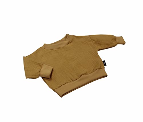 Anna Karinna Kids Musselin Langarmshirt Baby Langarm Pullover Kinder Babykleidung Mädchen und Jungen Bio Baumwolle Größe 80 Camel von Anna Karinna Kids