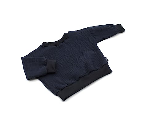 Anna Karinna Kids Musselin Langarmshirt Baby Langarm Pullover Kinder Babykleidung Mädchen und Jungen Bio Baumwolle Größe 86 Navy Blue von Anna Karinna Kids