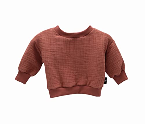 Anna Karinna Kids Musselin Langarmshirt Baby Langarm Pullover Kinder Babykleidung Mädchen und Jungen Bio Baumwolle Größe 98 Tonrosa von Anna Karinna Kids