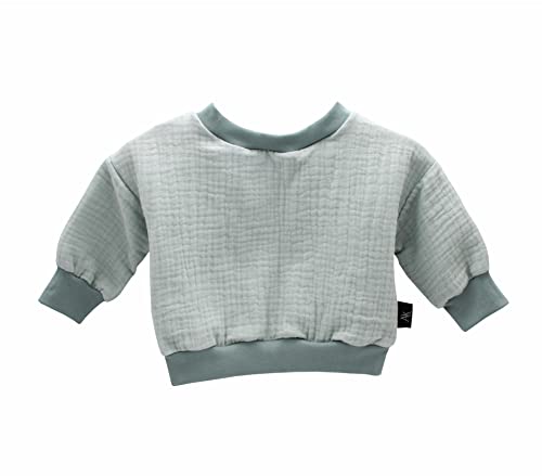 Anna Karinna Kids Musselin Langarmshirt Baby Langarm Pullover Kinder Babykleidung Mädchen und Jungen Bio Baumwolle Große 80 Sea Green von Anna Karinna Kids