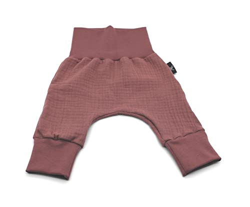 Anna Karinna Kids Pumphose Musselin Kinder Hose Baby Bio Baumwolle Sommer Junge und Mädchen Clay Pink 68 von Anna Karinna Kids