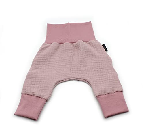 Anna Karinna Kids Pumphose Musselin Kinder Hose Baby Bio Baumwolle Sommer Junge und Mädchen Pink 62 von Anna Karinna Kids