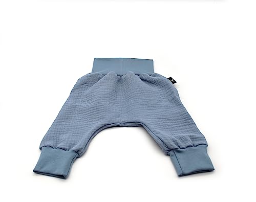 Anna Karinna Kids Pumphose Musselin Kinder Hose Baby Bio Baumwolle Sommer Junge und Mädchen Baby Blue 110 von Anna Karinna Kids