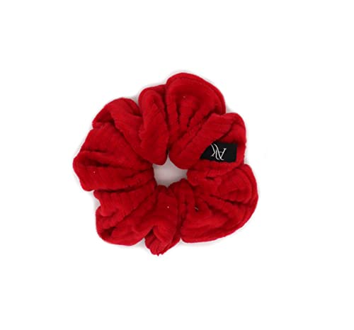 Anna Karinna Kids Rib Velvet Scrunchie, cotton hair rubber, Cotton Scrunchies, Medium haargummi, Kinder haargummi, Small Scrunchies (Small, Red) von Anna Karinna Kids